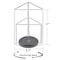 Azar Displays Three-Sided Revolving Sign and Menu Holder, 8.5 in. W x 11 in. H 193732-WHT - alternate 2